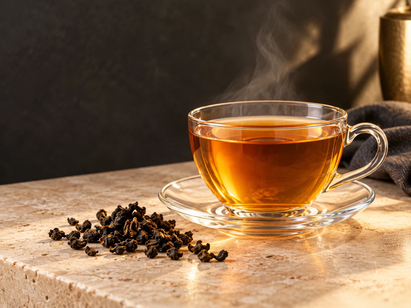 A warm amber cup