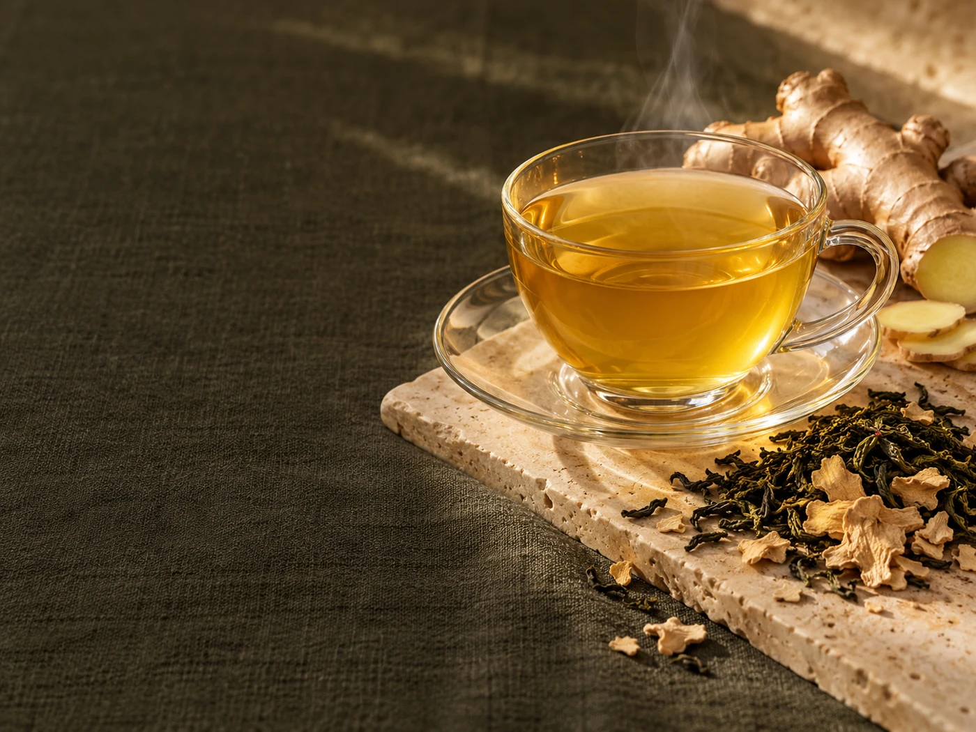 Ginger warmth in a golden cup