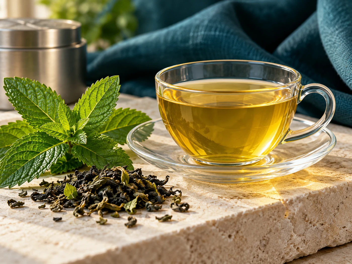 A fresh mint cup